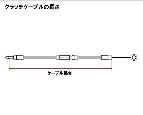 ソフテイル ダイナ ツーリング V-ROD 58in クラッチケーブル ブラック 5速 BT用_画像3