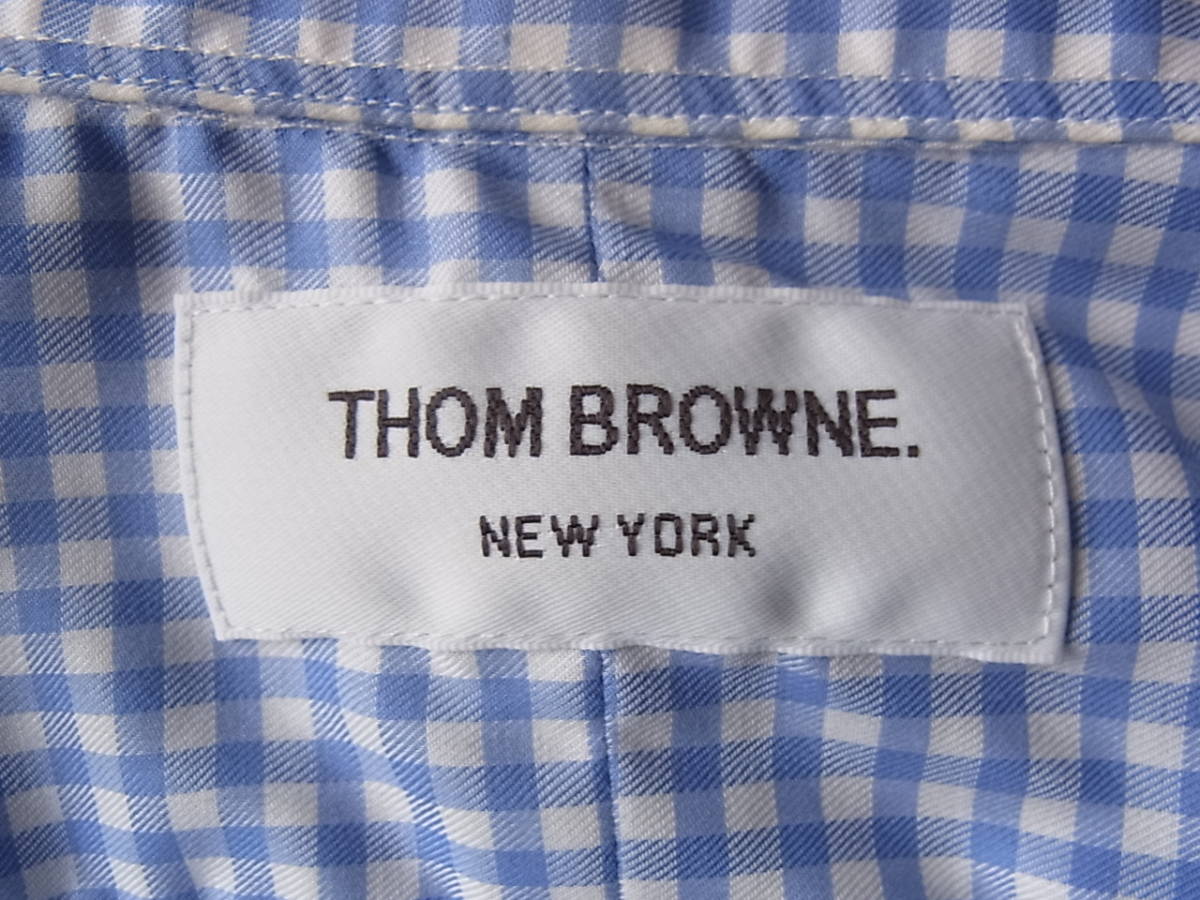 THOM BROWNE トム ブラウン ギンガムチェック柄 ボタンダウンシャツ サイズ 0 MADE IN USAの画像5