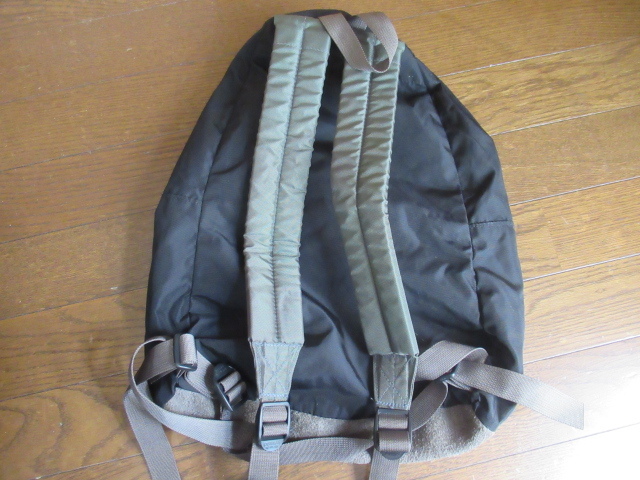 Tauecheタウチェ　ビンテージOld day pack　底部本革　黒デイバッグ