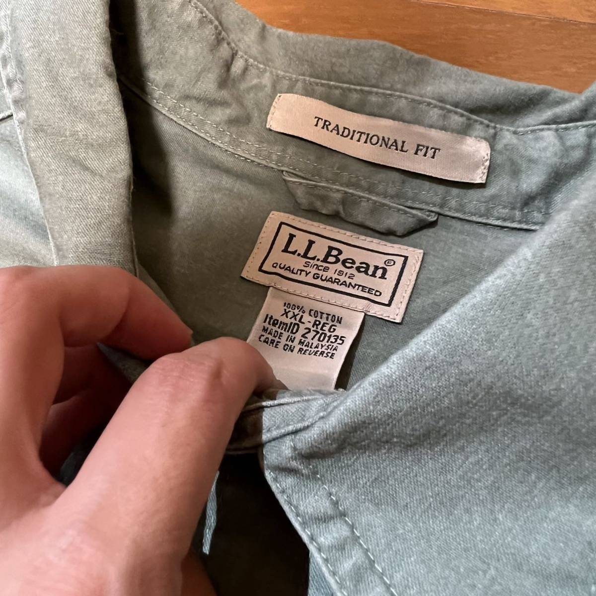 L.L. Bean エルエルビーン 半袖シャツ 半袖 XXL shirts 古着 90s 80s 70s VINTAGE ヴィンテージ オーバーサイズ グリーン_画像2