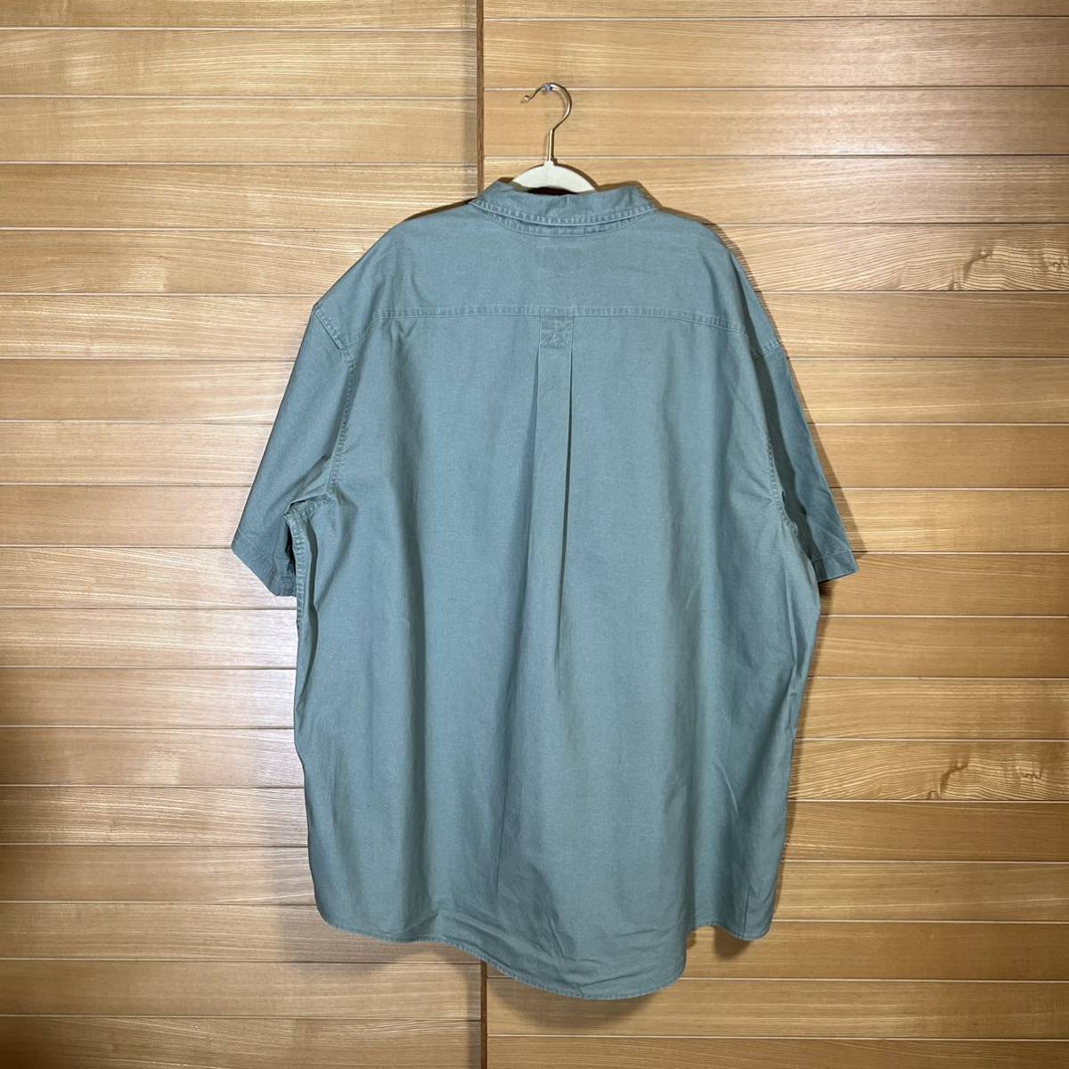 L.L. Bean エルエルビーン 半袖シャツ 半袖 XXL shirts 古着 90s 80s 70s VINTAGE ヴィンテージ オーバーサイズ グリーン_画像6