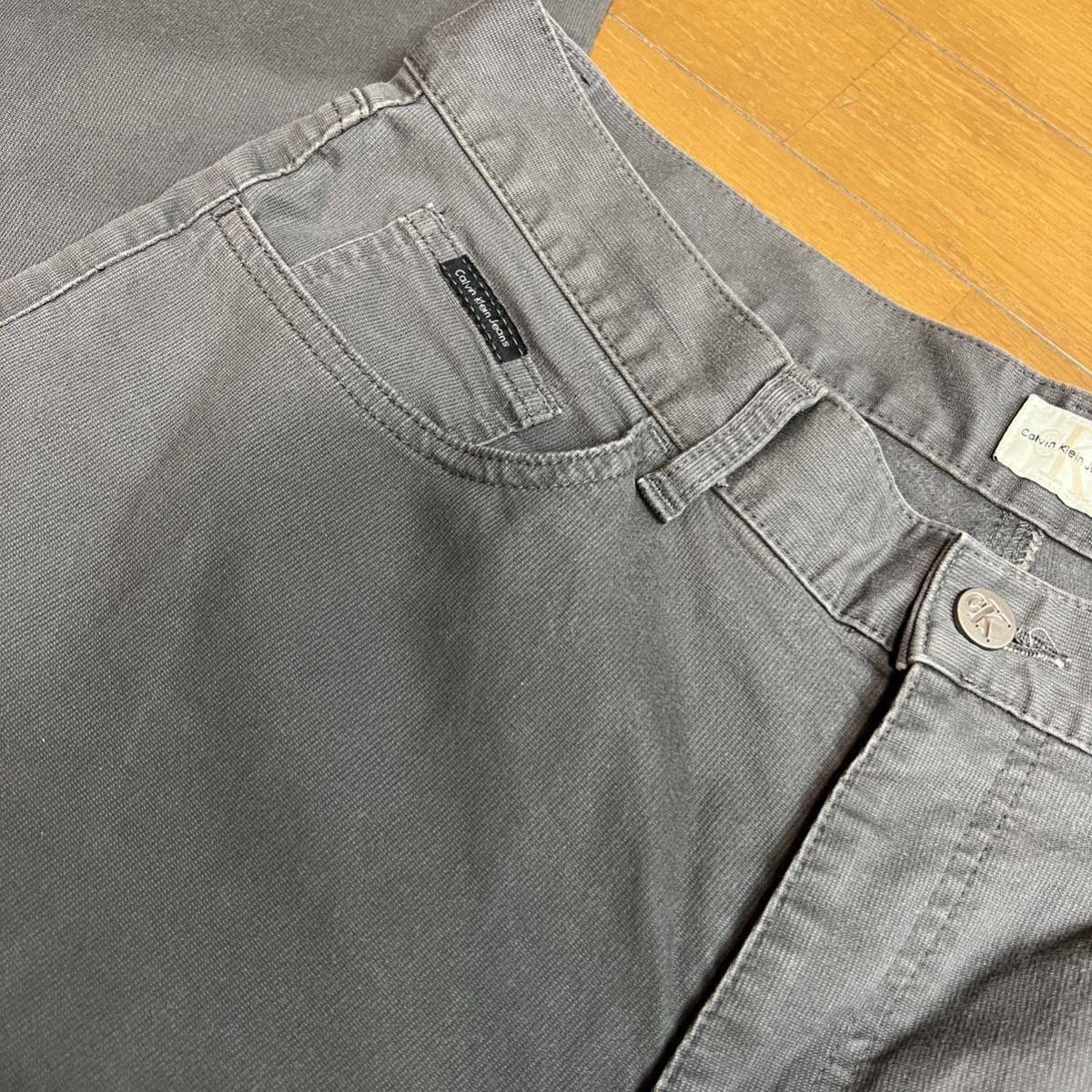 Calvin Klein Jeans カルバンクライン ジーンズ サイズ34 チノパン GRY グレー_画像5