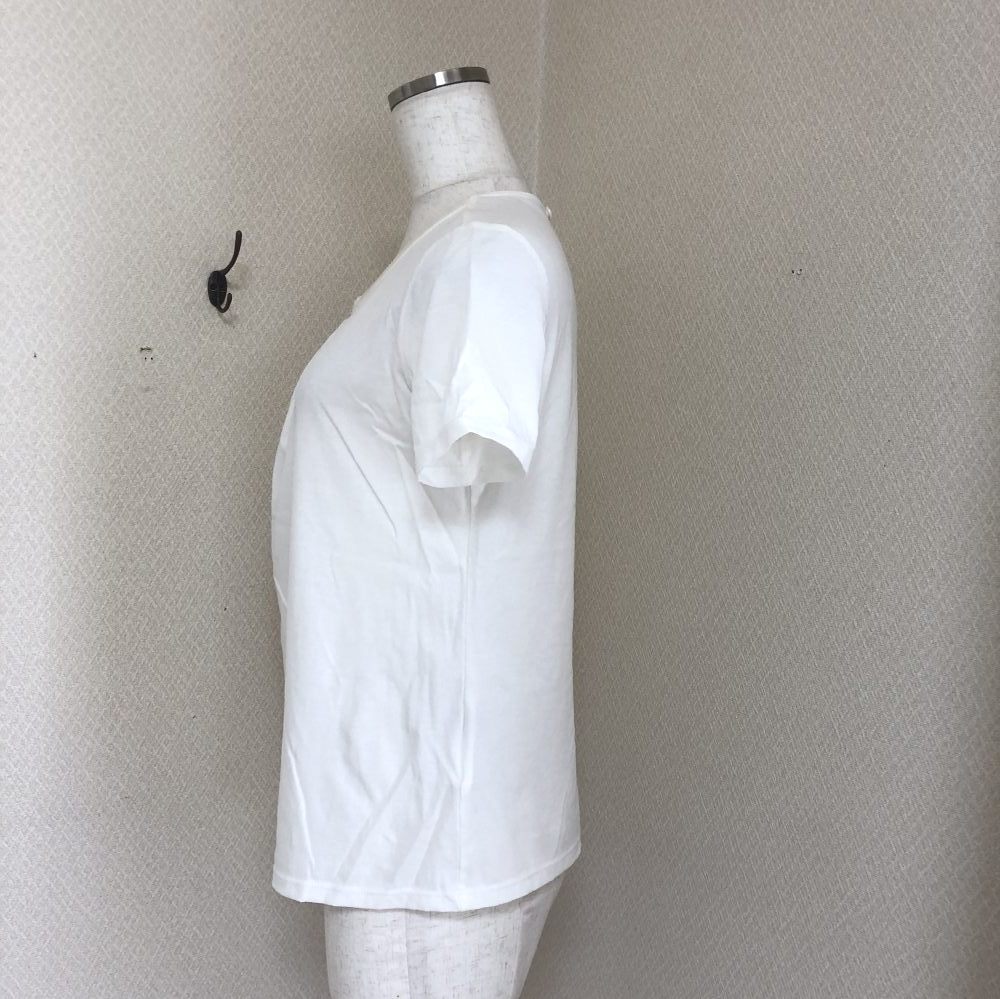 マッキントッシュロンドン 高級 Tシャツ 半袖 スパンコール付き ホワイト 38号 9号 M 40代 50代_画像3
