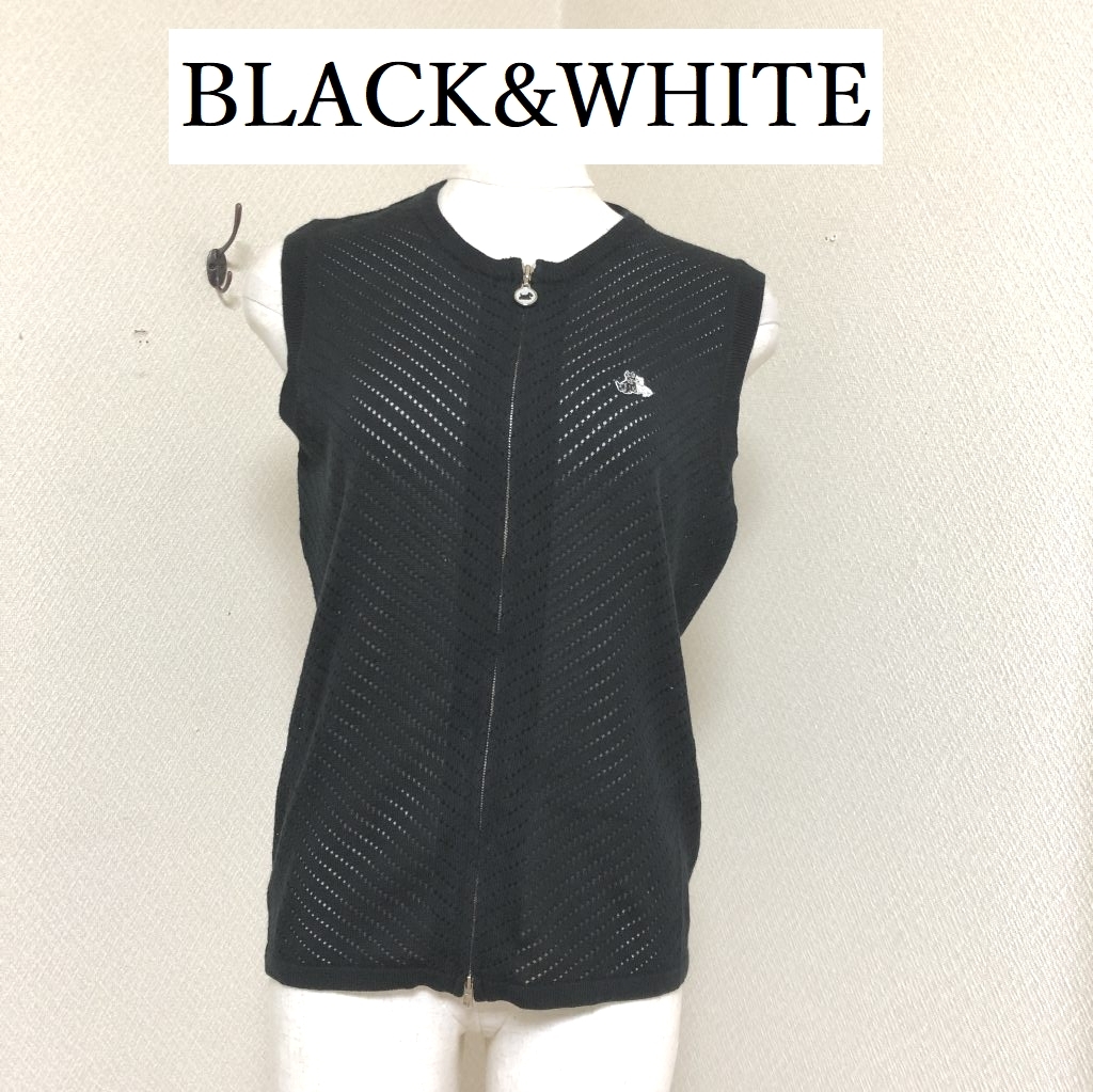 BLACK&WHITE lady's mesh summer knitted the best black Golf wear 