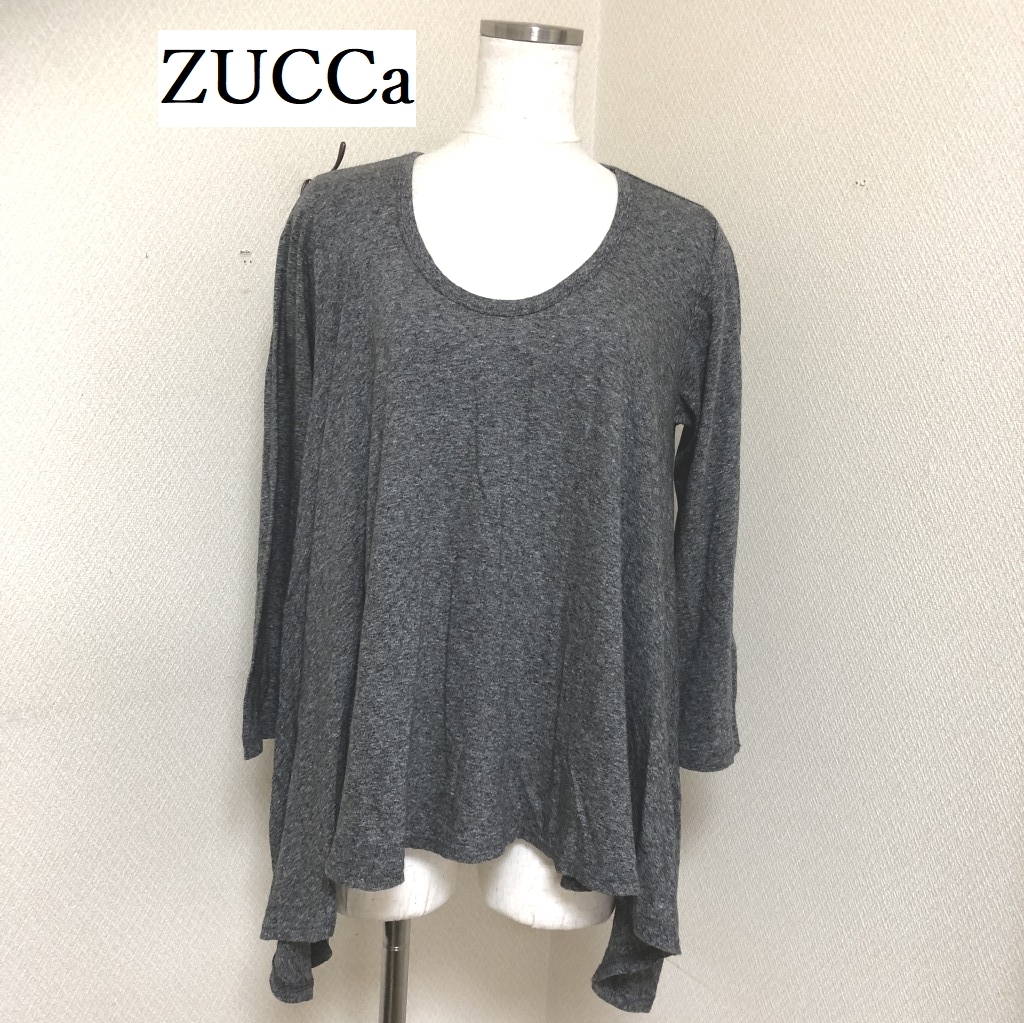 ZUCCa( Zucca ) lady's Hem cut and sewn long sleeve Ala wing re-