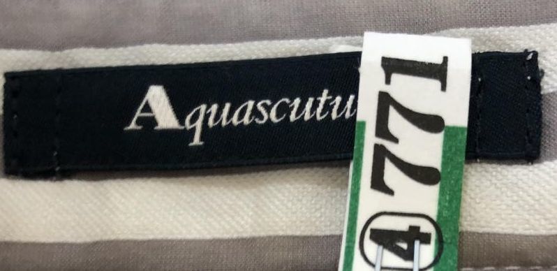 Aquascutum【アクアスキュータム】レディース ブラウス さらさら ストライプ ロング シャツ グレー_画像6