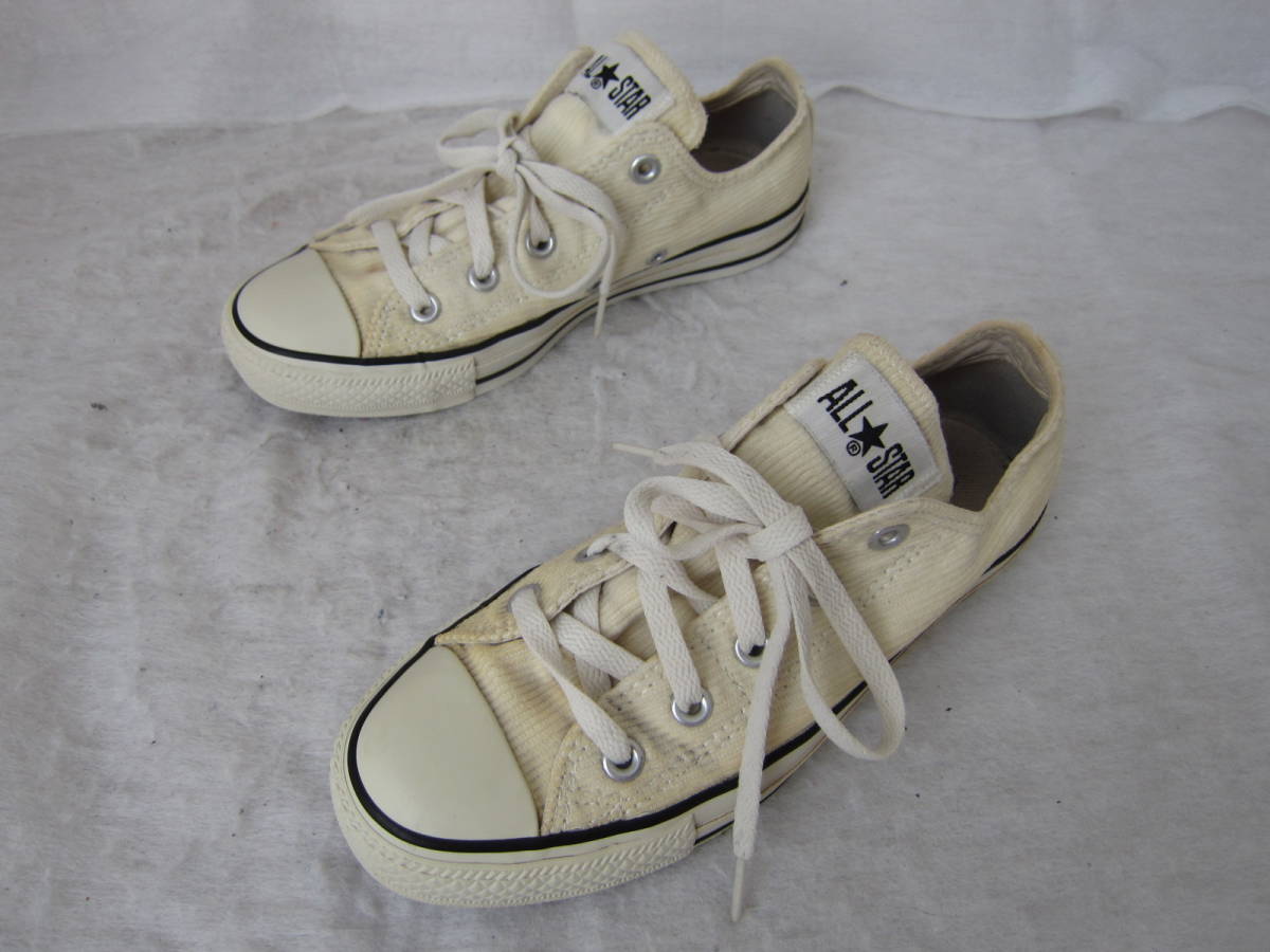 CONVERSE ALLSTAR CORDUROY SLIP OX（コンバース オールスター コーデュロイ スリップ OX）(1CK994)　 アイボリー　　23㎝　US4　　ok2308E_画像2