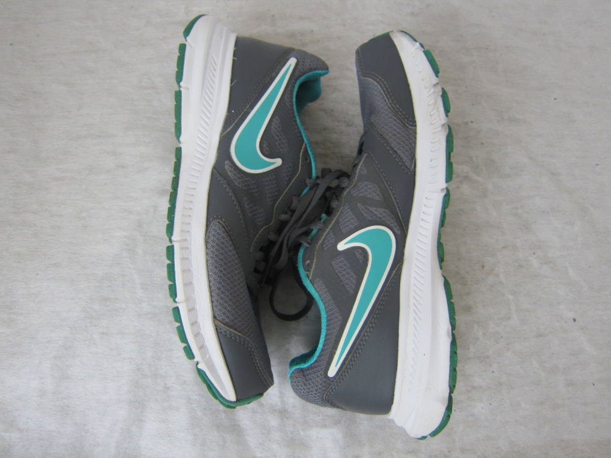 NIKE WMNS DOWNSHIFTER 6（ナイキ ダウンシフター６）（309734 051）　グレー/エメラルド　　wm24㎝ US7　　2014年製　ok2309C_画像3