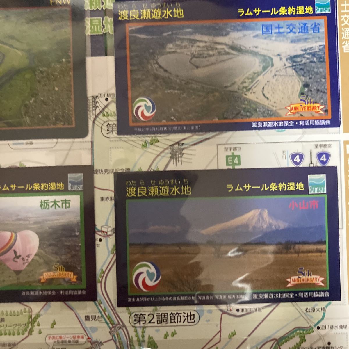 ダムカード 渡良瀬遊水地ラムサール条約湿地登録5周年記念セット8枚_画像7