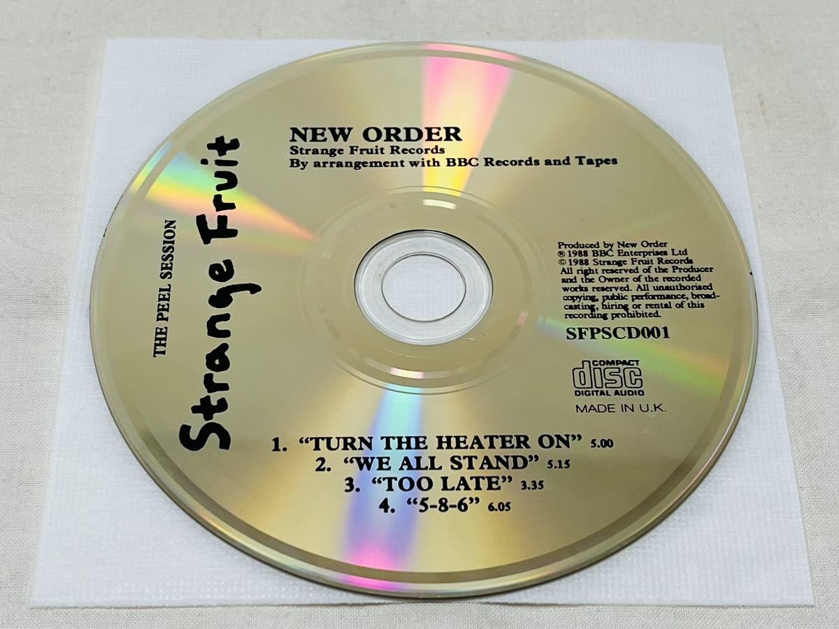 NEW ORDER* новый заказ *THE PEEL SESSIONS*SFPSCD001*UK запись *turn the heater on*we all stand*too late*5-8-6*UK Indy -