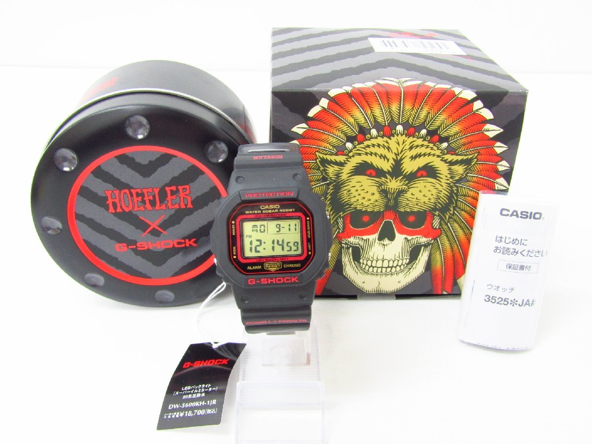 未使用 CASIO カシオ G-SHOCK G-ショック KELVIN HOEFLER×POWELL PERALTA DW-5600KH-1JR デジタル 腕時計 ▼AC24223_画像1