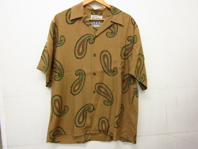 WACKO MARIA × BUDS POOL AGH ワコマリア 舐達麻 HAWAIIAN SHIRT ペイズリー ハワイアンシャツ アロハシャツ SIZE:L ⊥FG6582