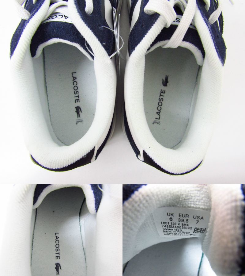 LACOSTE low cut спортивные туфли / WHITE × NAVY / Lacoste SIZE:US7 спортивные туфли обувь =SH6787