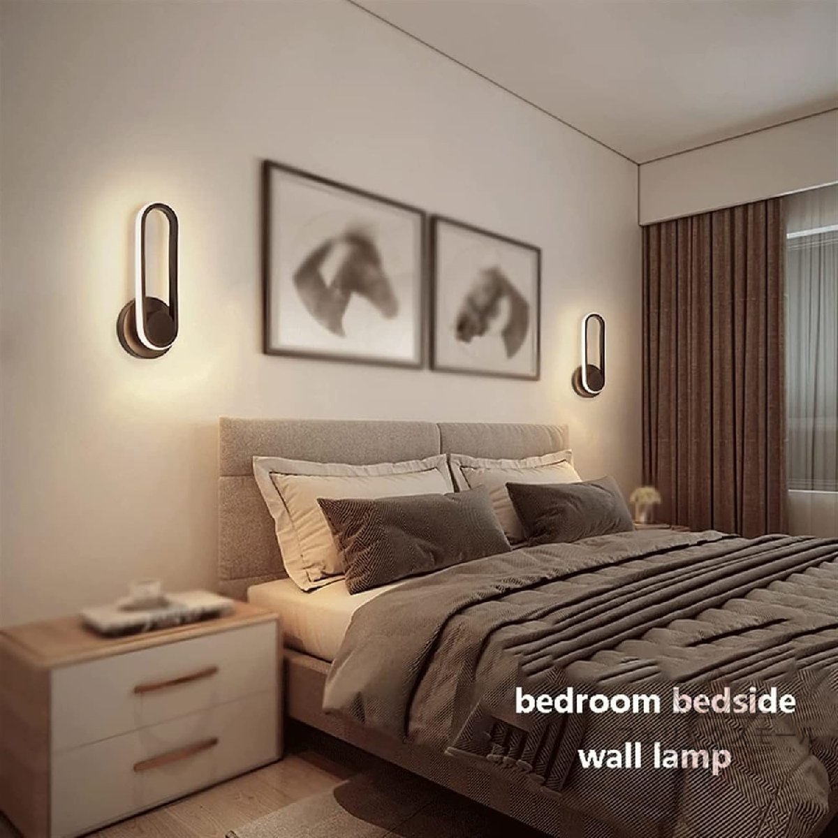 LEDウォールマウントライト、モダンな回転式壁取り付け用燭台、ベッドサイド読書灯、調節可能なウォールランプ、ヘッドボードライト、寝室_画像5