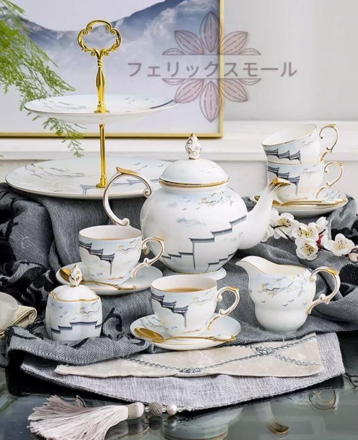 高級洋食器 】 15点セット 洋食器 アフタヌーンティー☆コーヒー 高級洋食器 】 15点セット 洋食器 アフタヌーンティー☆コーヒー