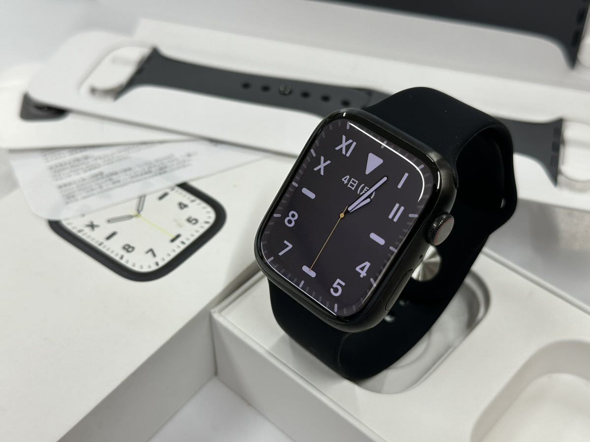 ☆即決 Apple Watch series7 Edition ブラックチタニウム Titanium 45mm アップルウォッチ  GPS+Cellular エディション チタン 837