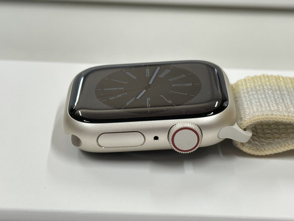 ☆即決 超美品 Apple Watch series8 41mm スターライトアルミニウム アップルウォッチ GPS+Cellularモデル  シリーズ8 バッテリー100% 856