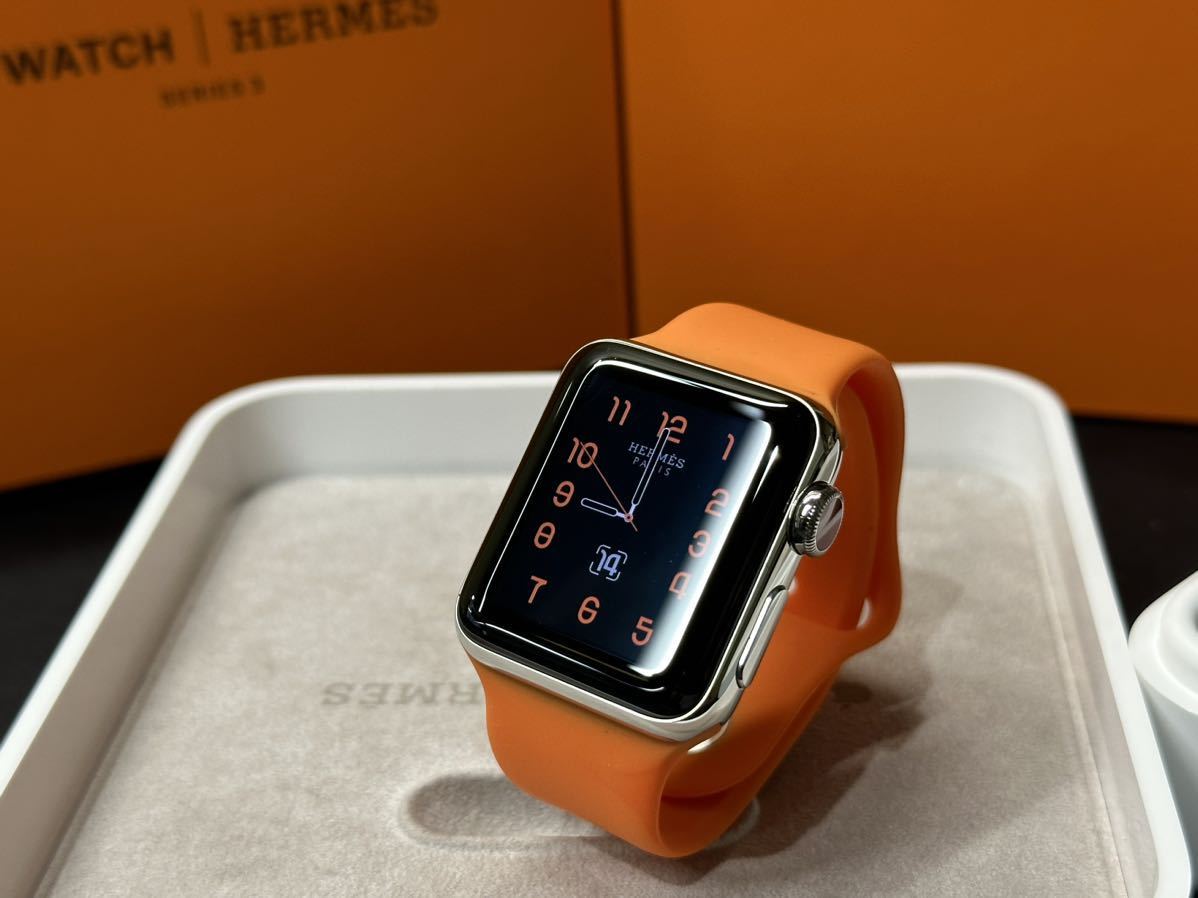 ☆即決 美品 バッテリー98% Apple watch HERMES Series3 38mm アップルウォッチ エルメス 本体  GPS+Cellular 904
