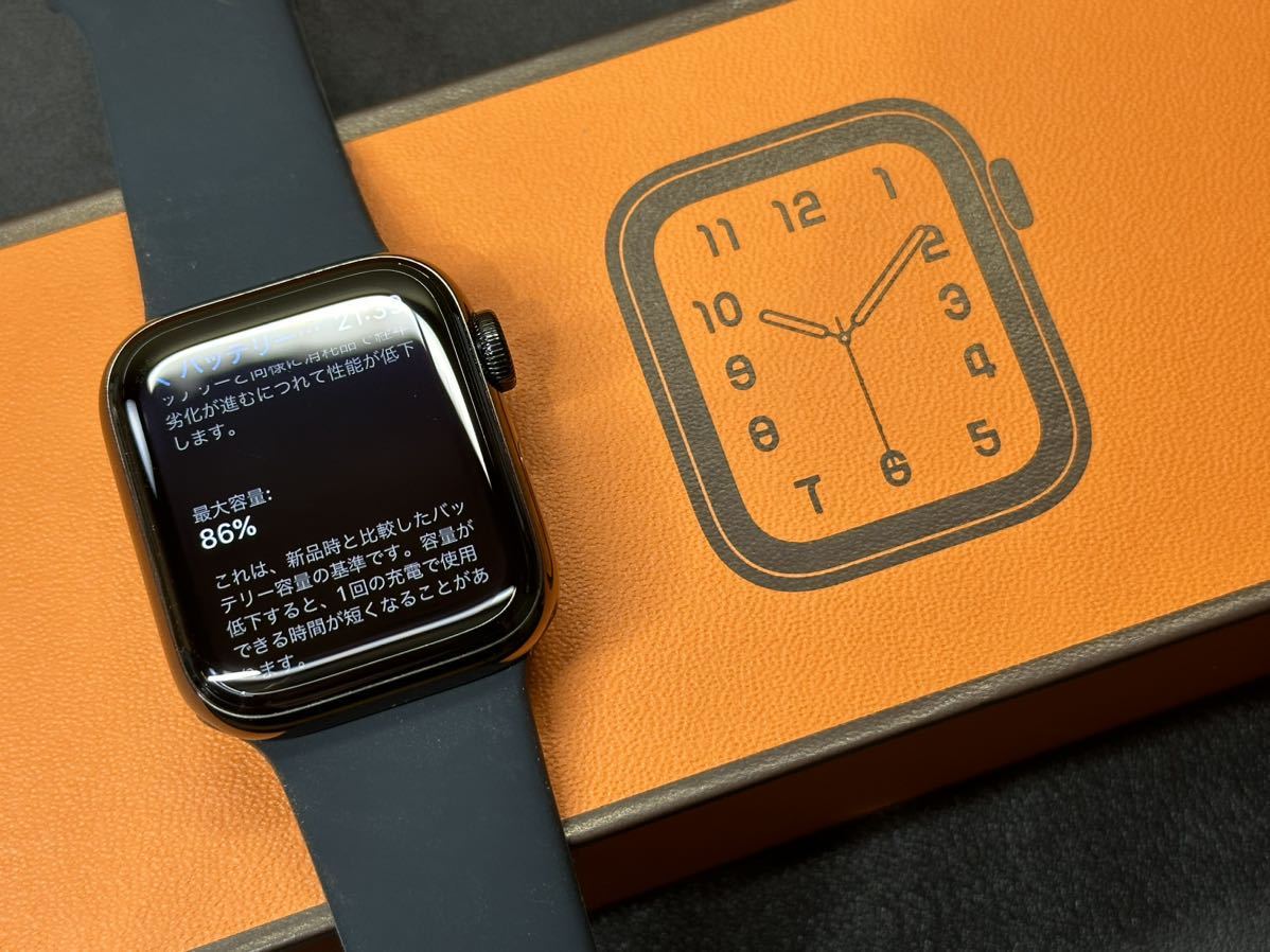 ☆即決 美品 Apple Watch series6 HERMES 40mm アップルウォッチ 黒 エルメス GPS+Cellular ステンレス  シリーズ6 955