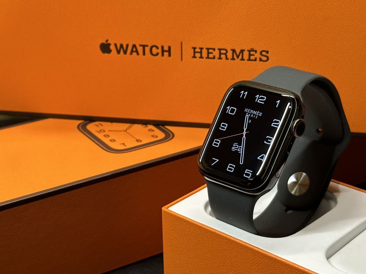 即決 美品 Apple Watch series6 HERMES 44mm ブラック ステンレス