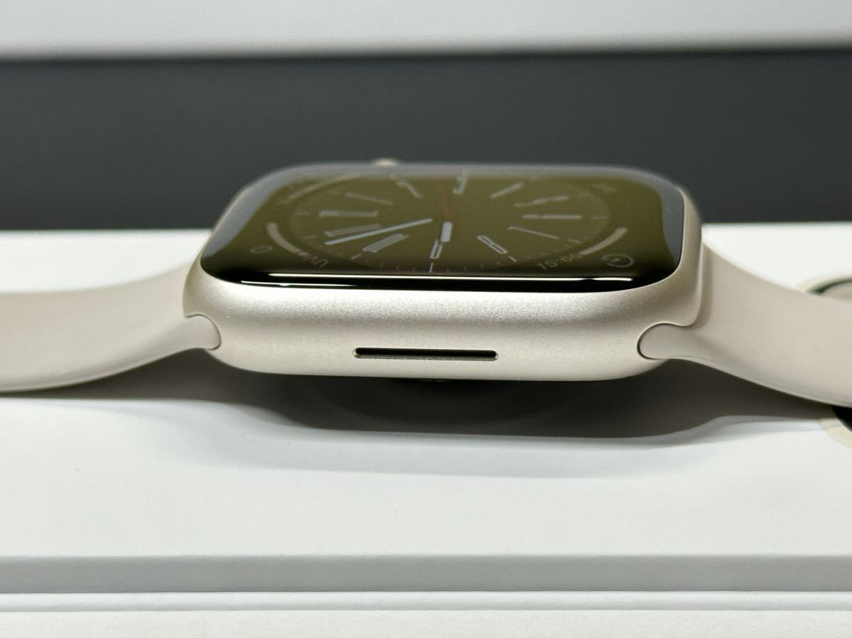 即決 おすすめ 美品 Apple Watch series8 45mm スターライト 即決 おすすめ 美品 Apple Watch series8 45mm スターライト