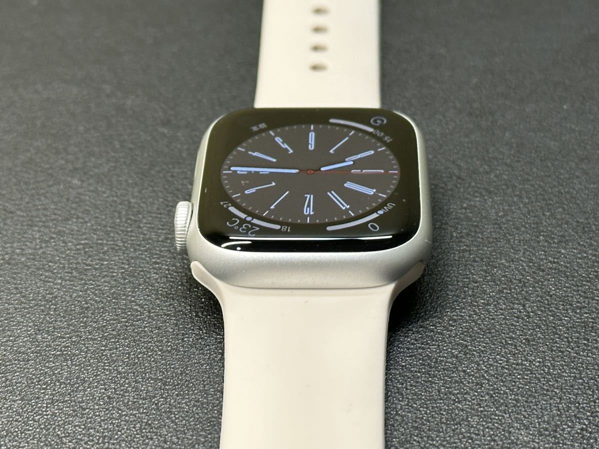 ☆即決 美品 Apple Watch series8 41mm シルバーアルミニウム アップルウォッチ GPSモデル シリーズ8 バッテリー99% 018_画像5