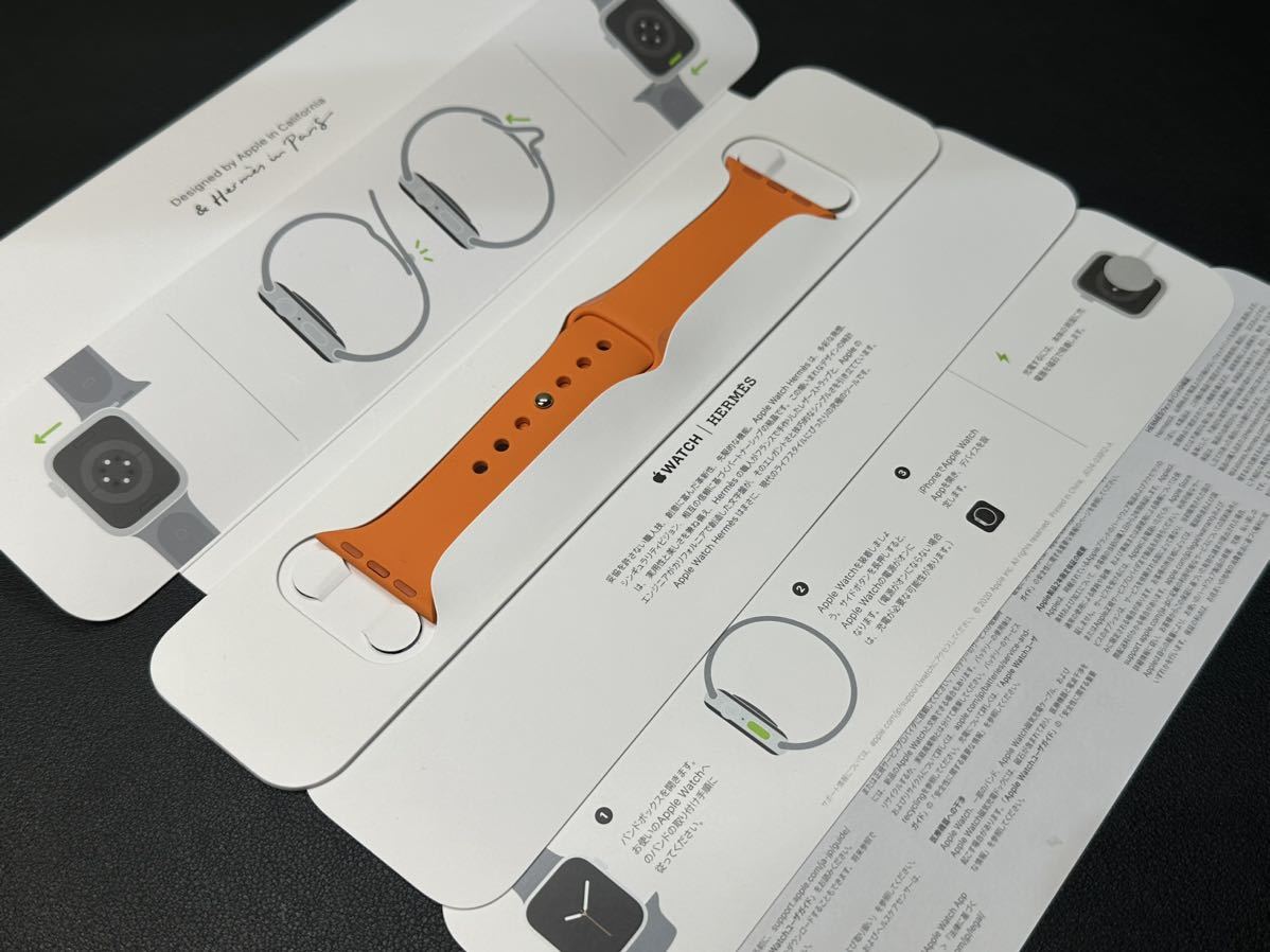 未使用 Apple Watch HERMES オレンジスポーツバンド-