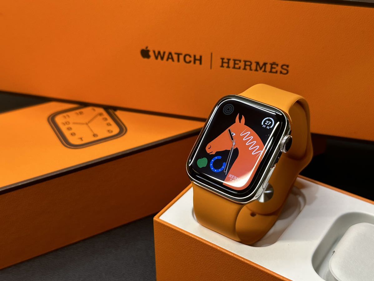 ☆即決 美品 Apple Watch series6 HERMES 44mm アップルウォッチ エルメス GPS+Cellular シルバーステンレス シリーズ6 008
