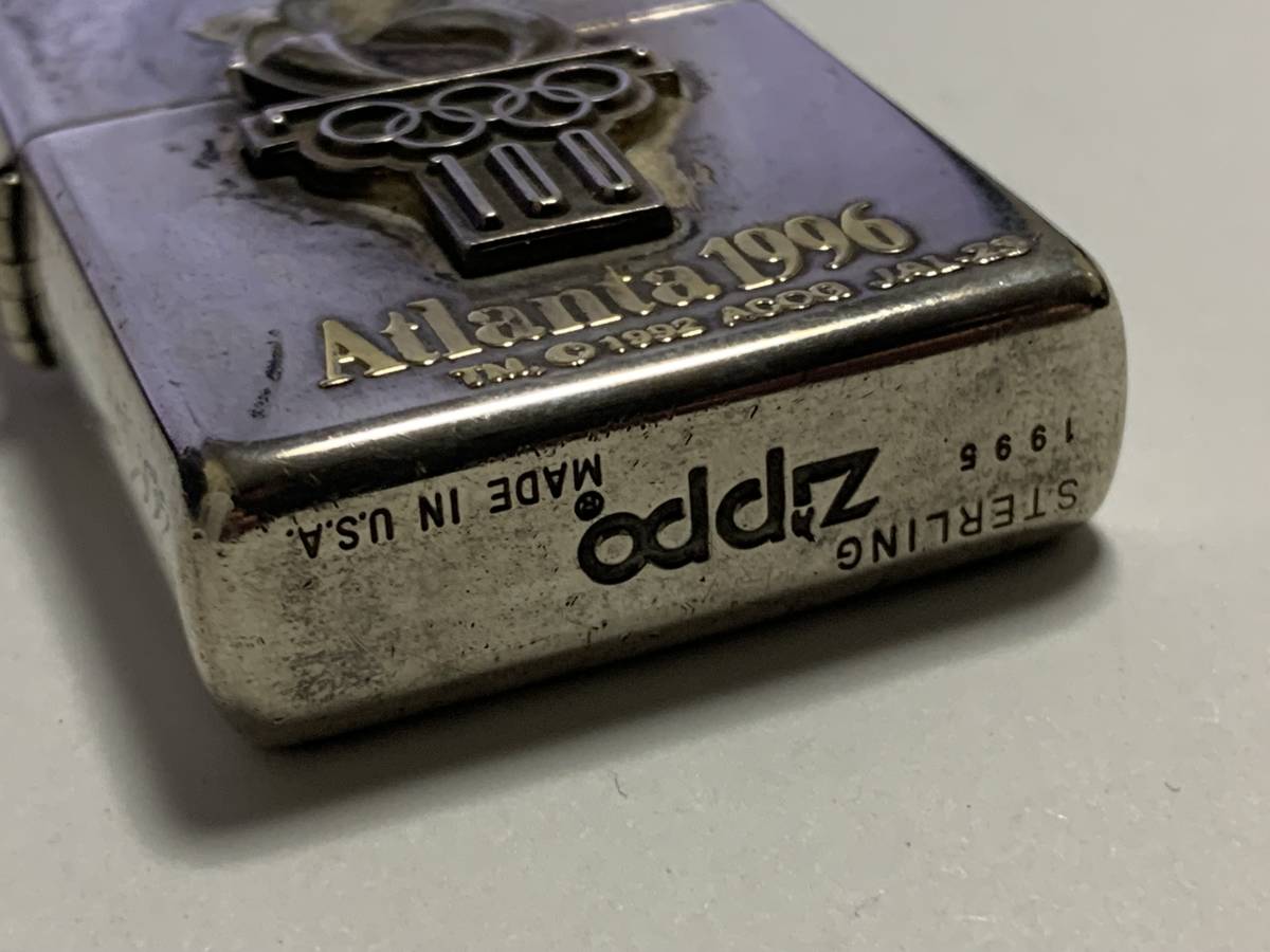 本体のみ　1996年　スターリングシルバー　純銀製　アトランタ五輪　メタル　ZIPPO　USEDジャンク_画像3