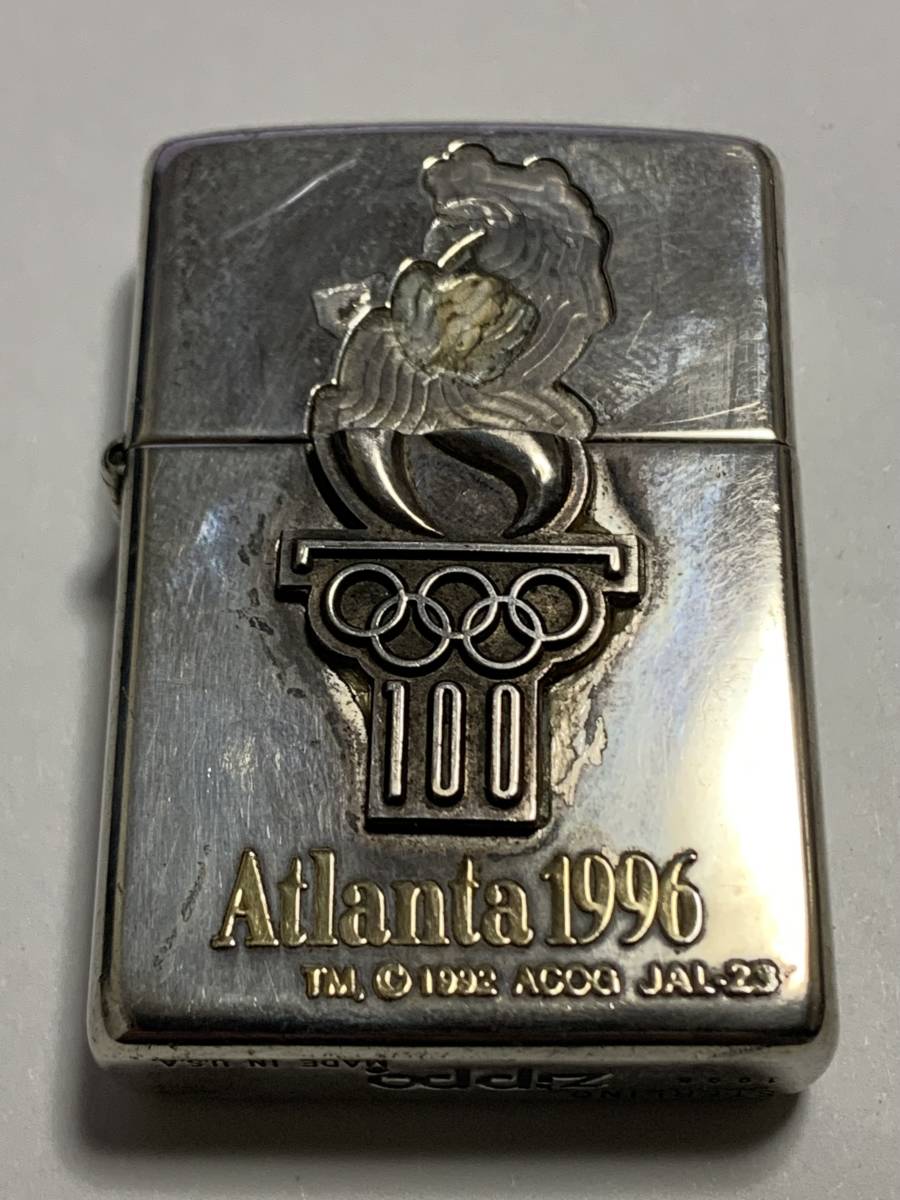 本体のみ　1996年　スターリングシルバー　純銀製　アトランタ五輪　メタル　ZIPPO　USEDジャンク_画像1