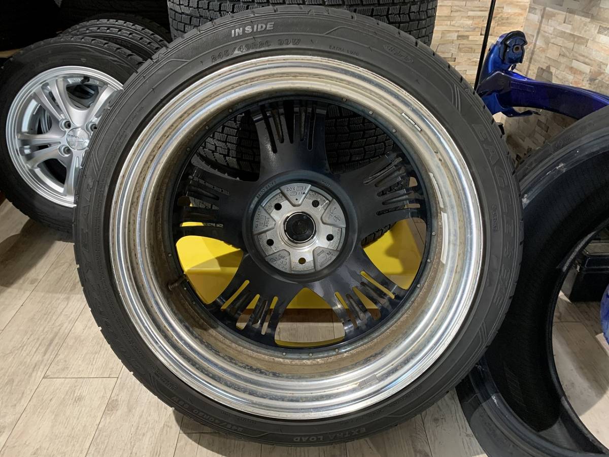 【2308010】Shallen シャレン 20インチ 8.5J +25 +35 PCD114.3 5H + EAGLE LS EXE 245/40R20 2018年 アルファード ヴェルファイア 等