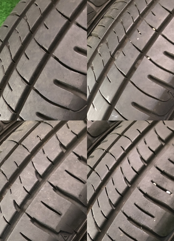 ★2021年製 155/65R14 75S ダンロップ ENASAVE EC204 中古 夏タイヤ/マツダ 純正 中古 アルミホイール付き 4本 4穴 PCD:100 In45★_画像8