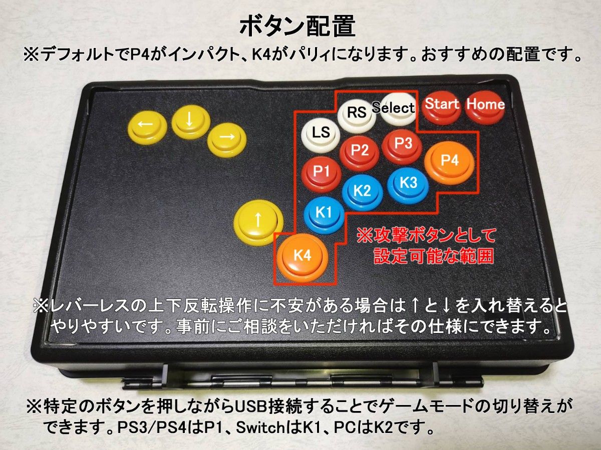 PC・Switch・PS3・PS4(レガシー扱い)対応 レバーレスコントローラー