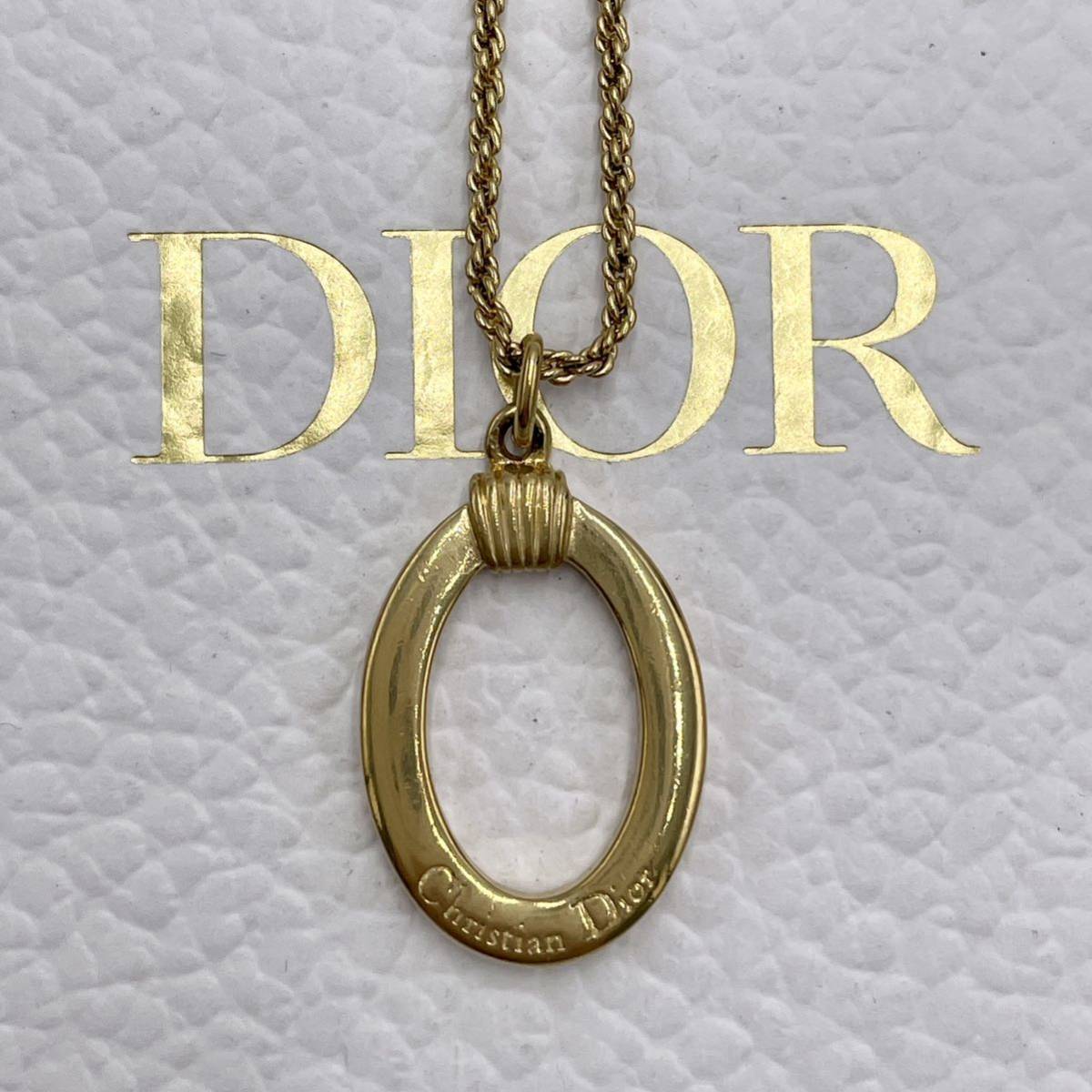 美品 Christian Dior クリスチャンディオール CD ネックレス
