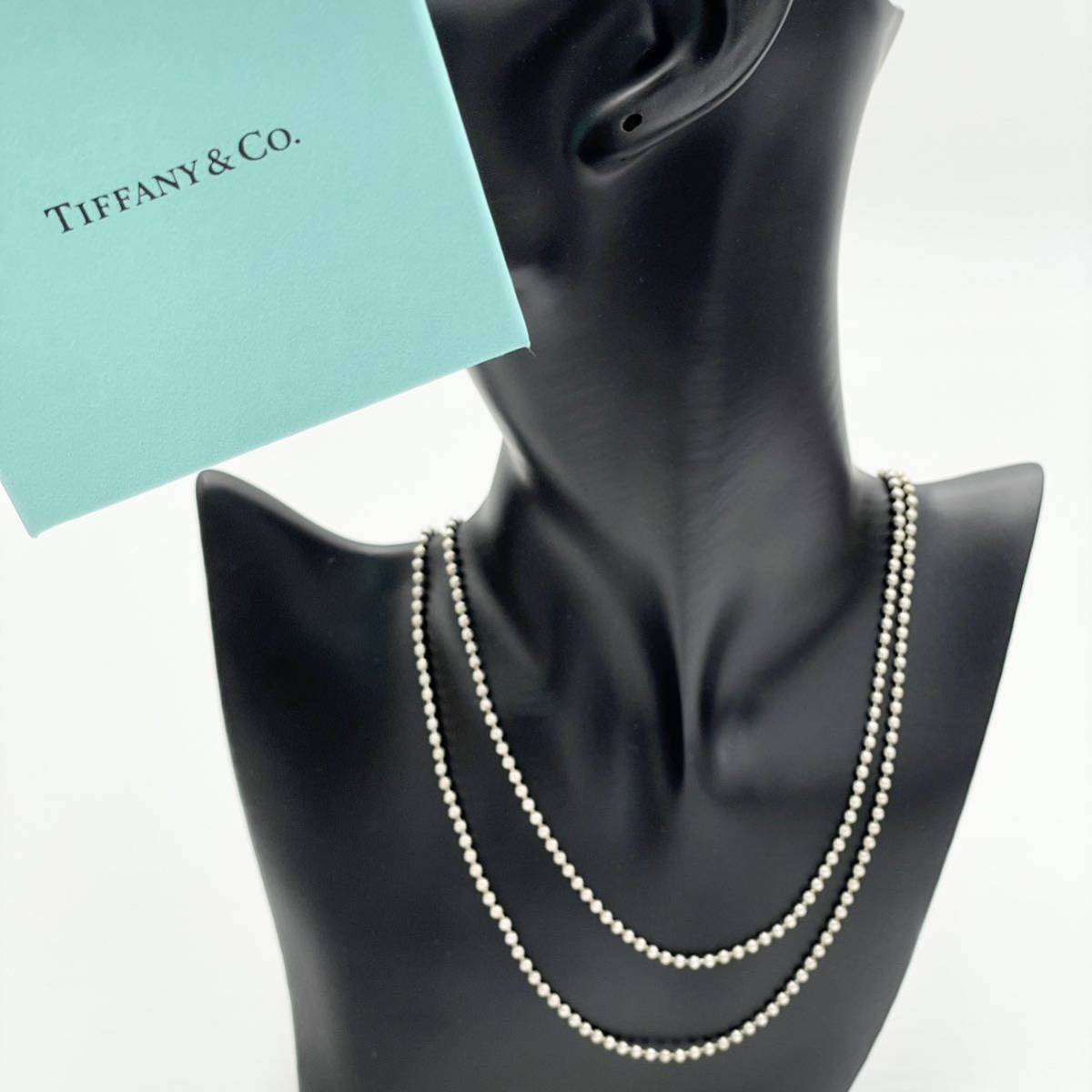 極美品Tiffany ティファニー ボールチェーン ネックレス チャーム 925 シルバー チェーン スターリングシルバー