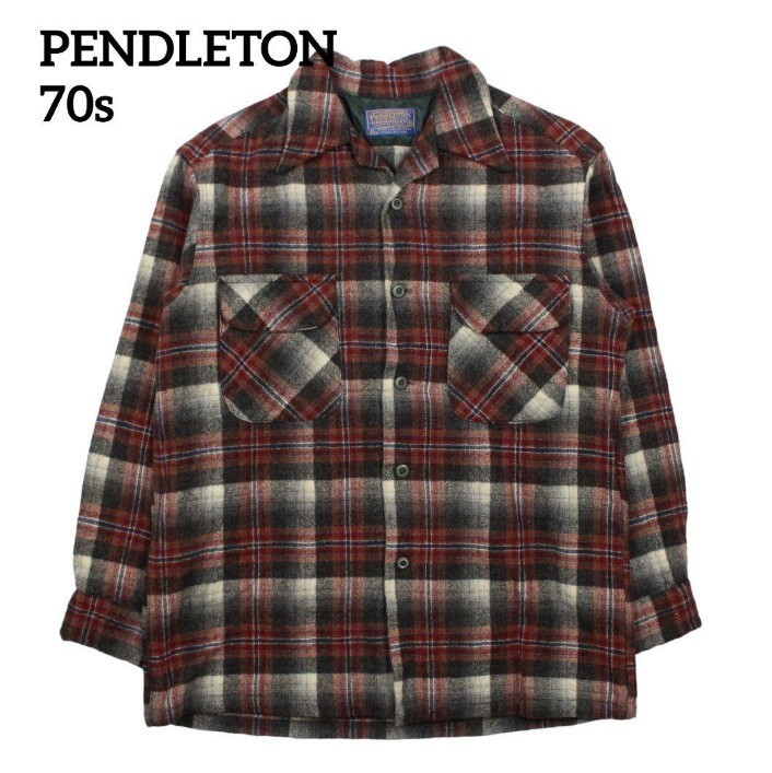 競売 ペンドルトン PENDLETON USA製 70s ネルシャツ ヴィンテージ M
