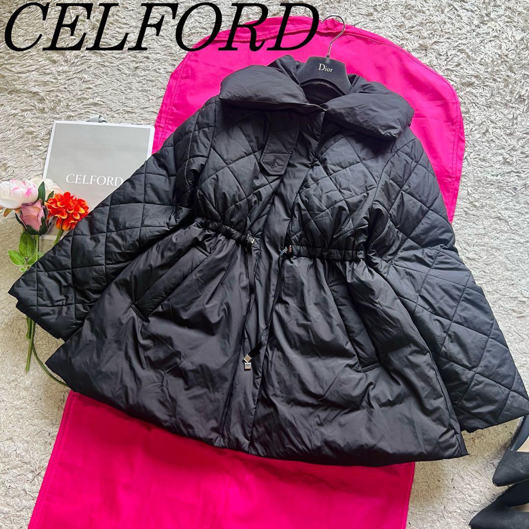 お買い得モデル 38 ブラック ミドル丈ダウンコート 【美品】CELFORD