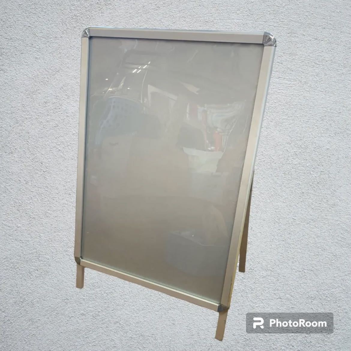品質が 片面 【中古品】アルミポスタースタンド 折りたたみ式 スタンド