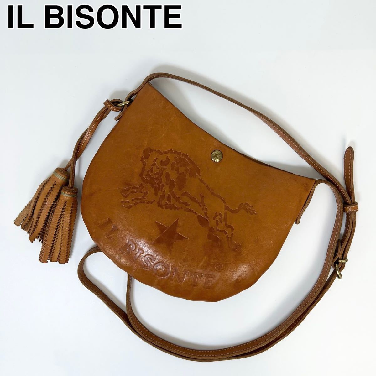 最新 IL 23H39 BISONTE 本革 ショルダーバッグ イルビゾンテ かばん