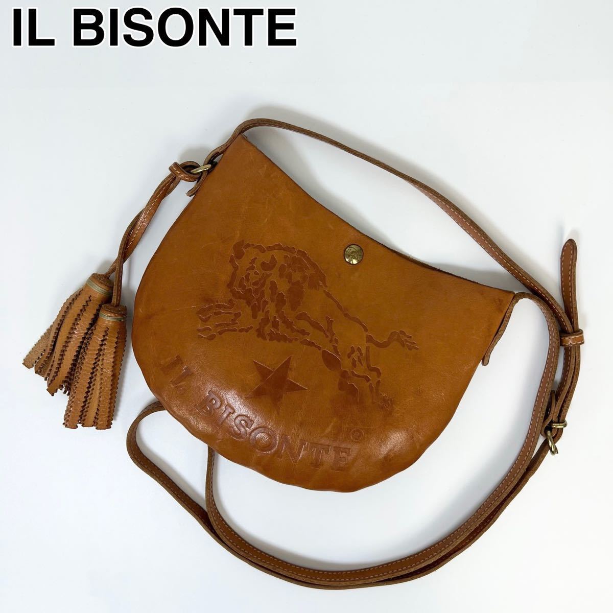 23H39 IL BISONTE イルビゾンテ ショルダーバッグ 本革_画像1