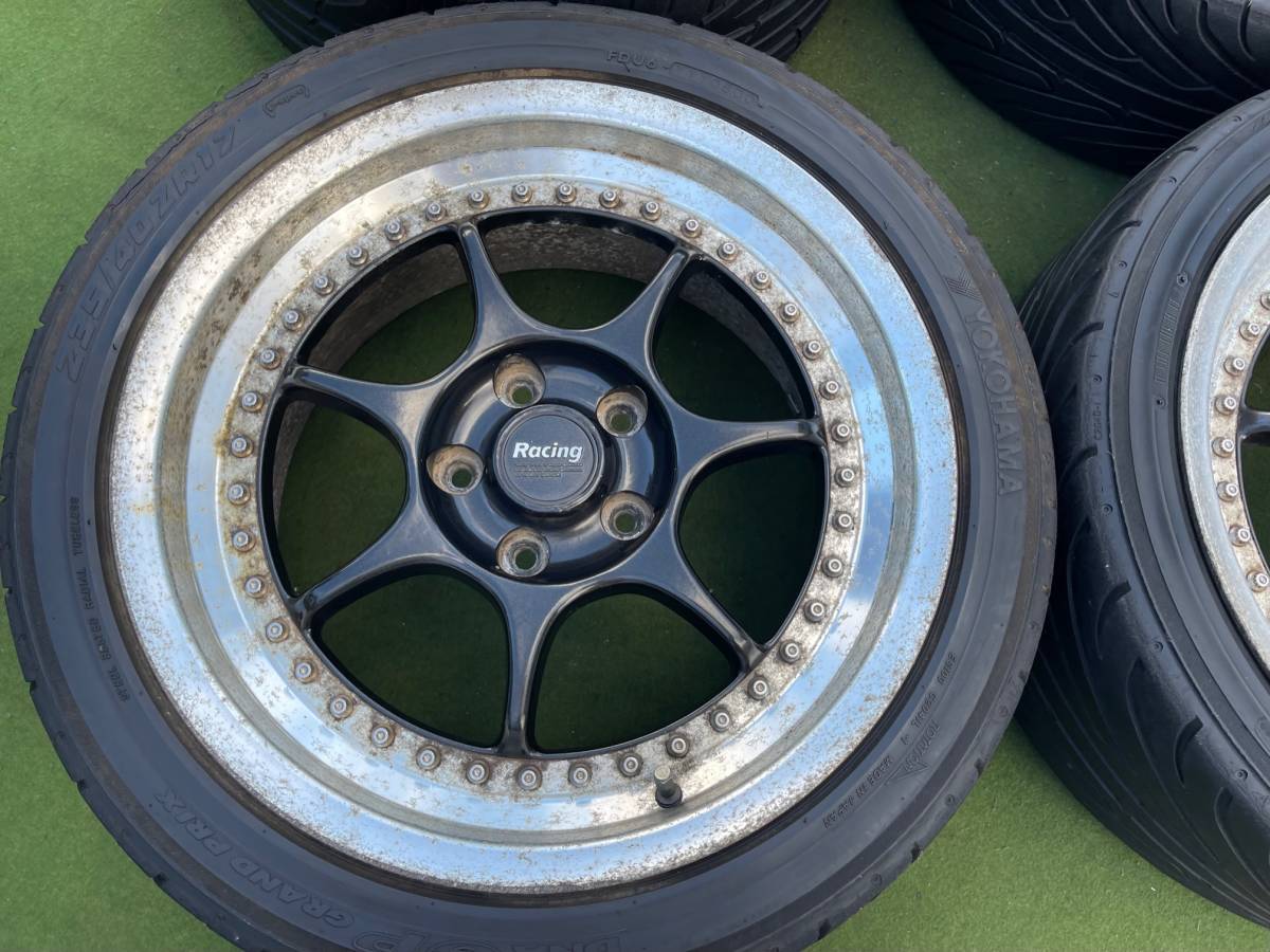 ◆希少！ENKEI Racing　エンケイレーシング◆17x7.5J+38/8J+52/PCD:114.3/5穴◆4本セット　スープラ マークII チェイサー スカイライン 等_画像4