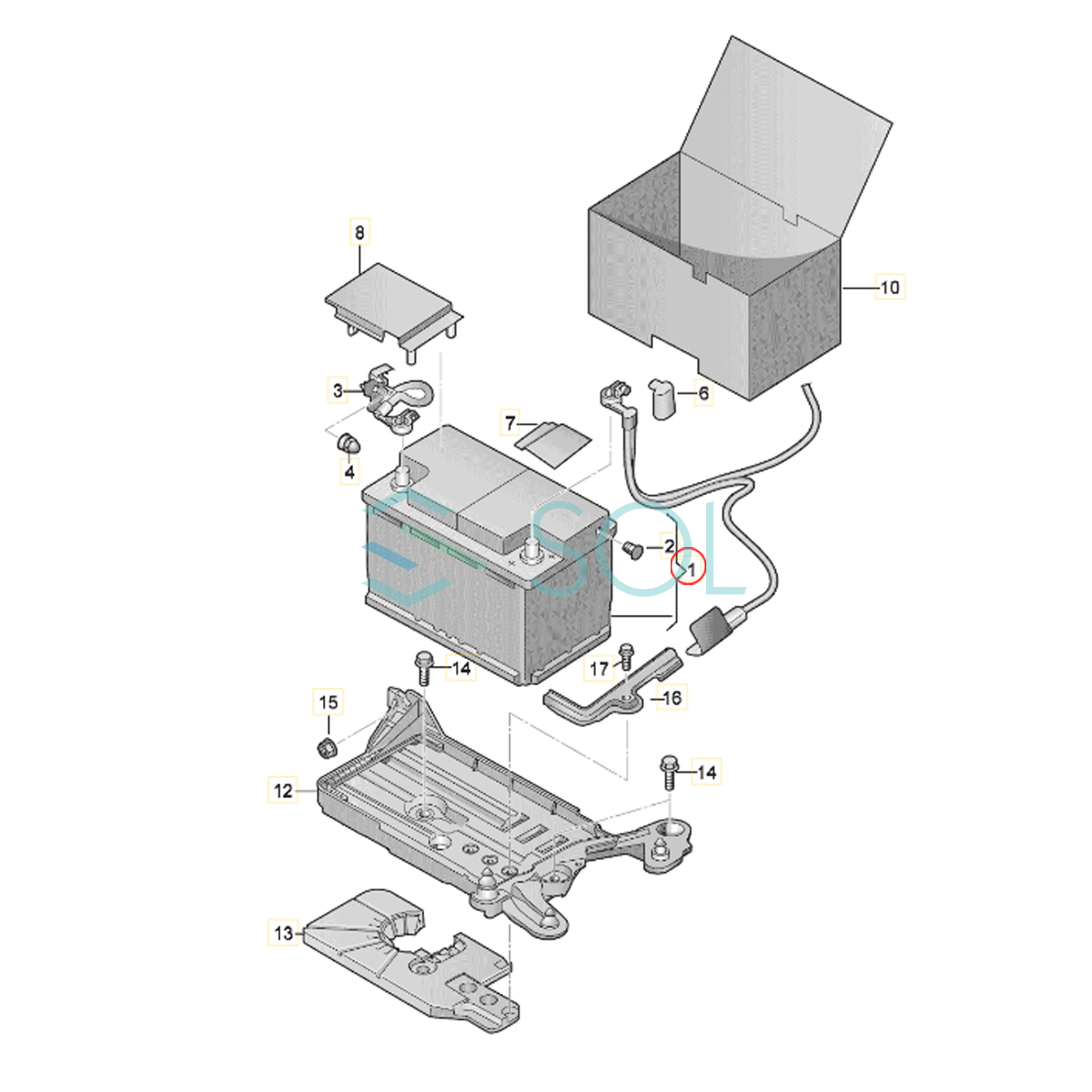 VW ボーラ ポロ ルポ HELLA製 高性能 EFB バッテリー EFBL2 60AH 560A 8EB354792221 000915105EB 1S0915105A 5GM915105N 出荷締切18時_画像5