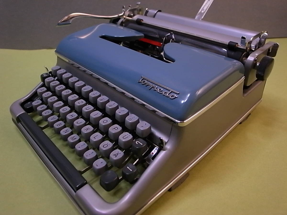 正常可動・美品●ビンテージ 1951年ドイツ製・TORPEDO 18●タイプライター・欧文対応 アルファベット美書体・オリジナルケース有_画像2