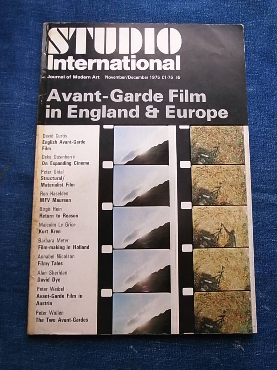 希少絶版・1975年　UK美術雑誌・STUDIO INTERNATIONAL イギリス●JOURNAL MODERN ART・VOL190・Avant Garde Film 特集・送料185円_画像1