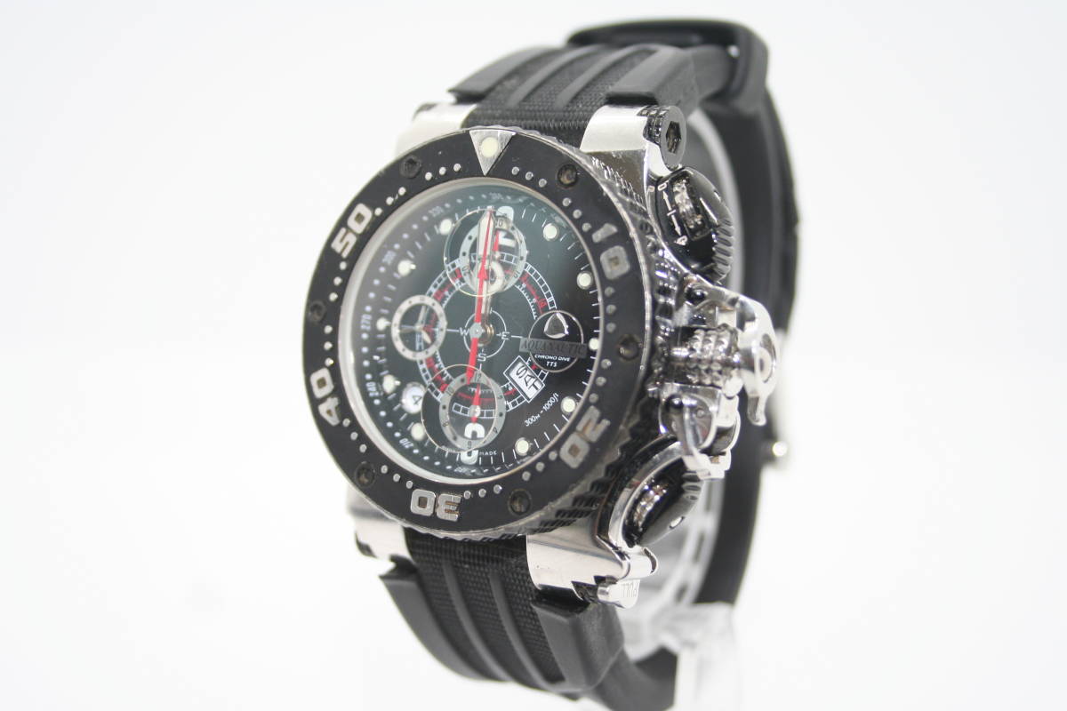 【良品 動作確認済み】AQUANAUTUC Chronodive King Cuda KCH1111 TTS 300m Automatic Mens Watch アクアノウティック キングクーダ W517_画像7