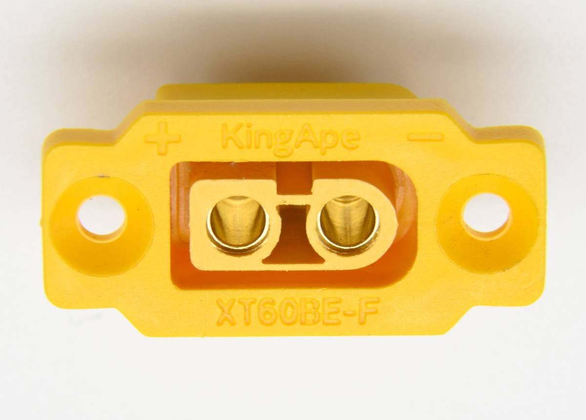 ☆新品☆ XT60メス カバー付き 固定マウントタイプ コネクター KingApe XT60BE-F 固定マウント付き 親バッテリーなどに_画像2