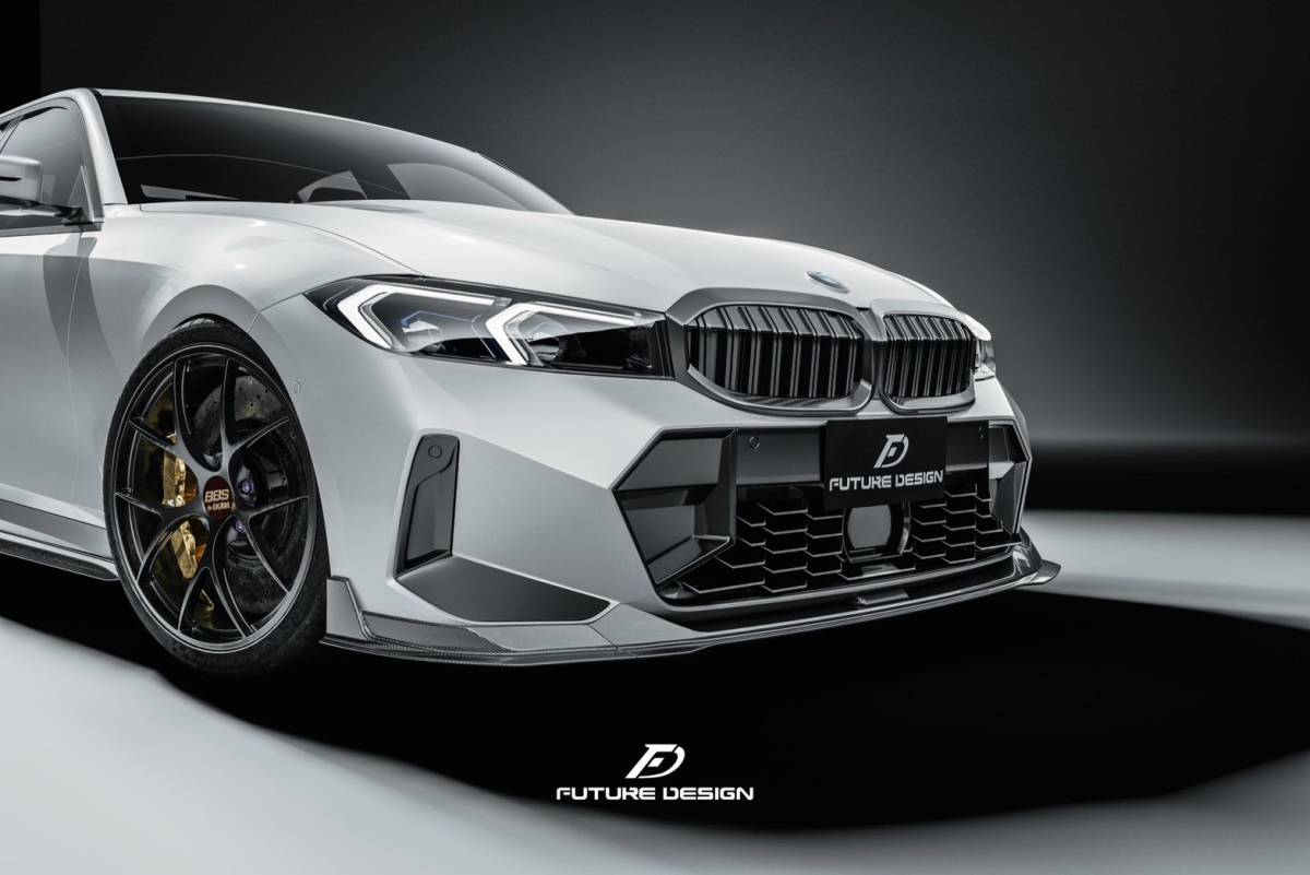 【FUTURE DESIGN 正規品】BMW 3シリーズ G21 G20 Mスポーツ 後期用 リップスポイラー 本物DryCarbon ドライカーボン V1 エアロ カスタム_画像5