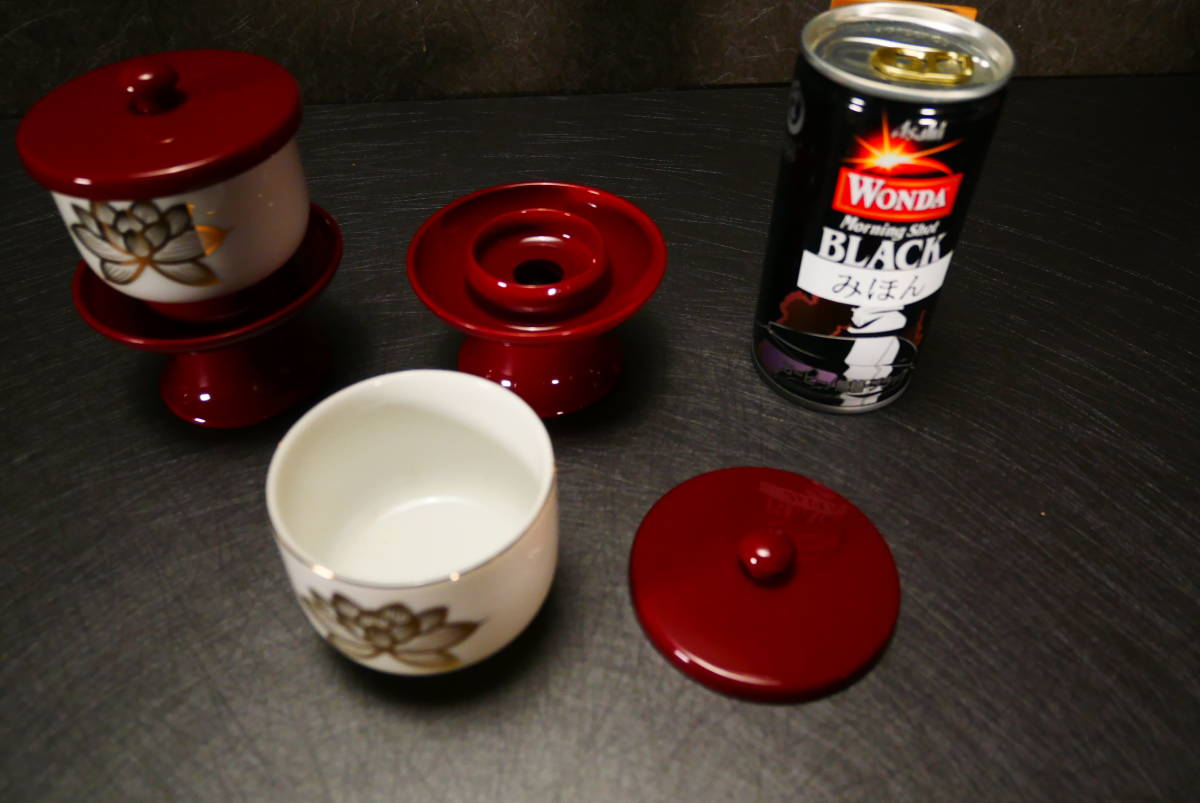 未使用長期保管品 茶湯器 仏具 2個セット まとめ売り（A4-3） 5043 Mの画像4
