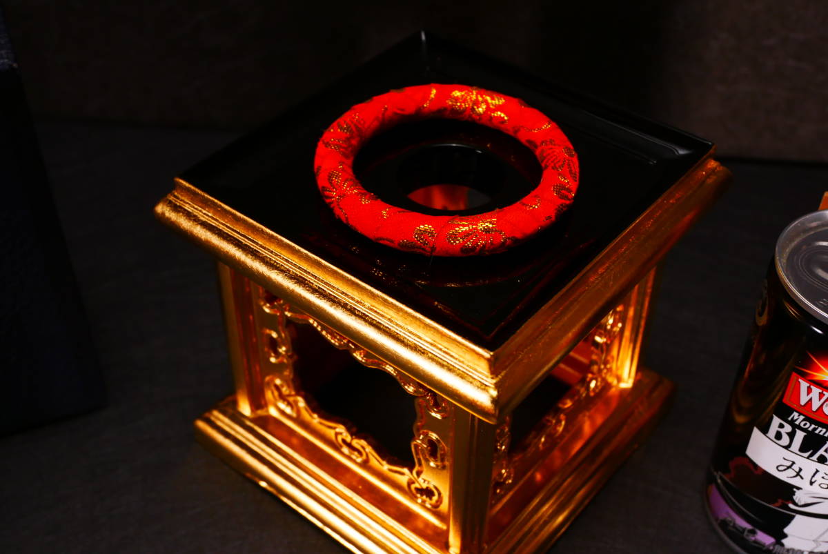 未使用長期保管品 本金メッキおりんセット 本金箔四角台(A3-4) 未使用長期保管品 本金メッキおりんセット 本金箔四角台(A3-4)
