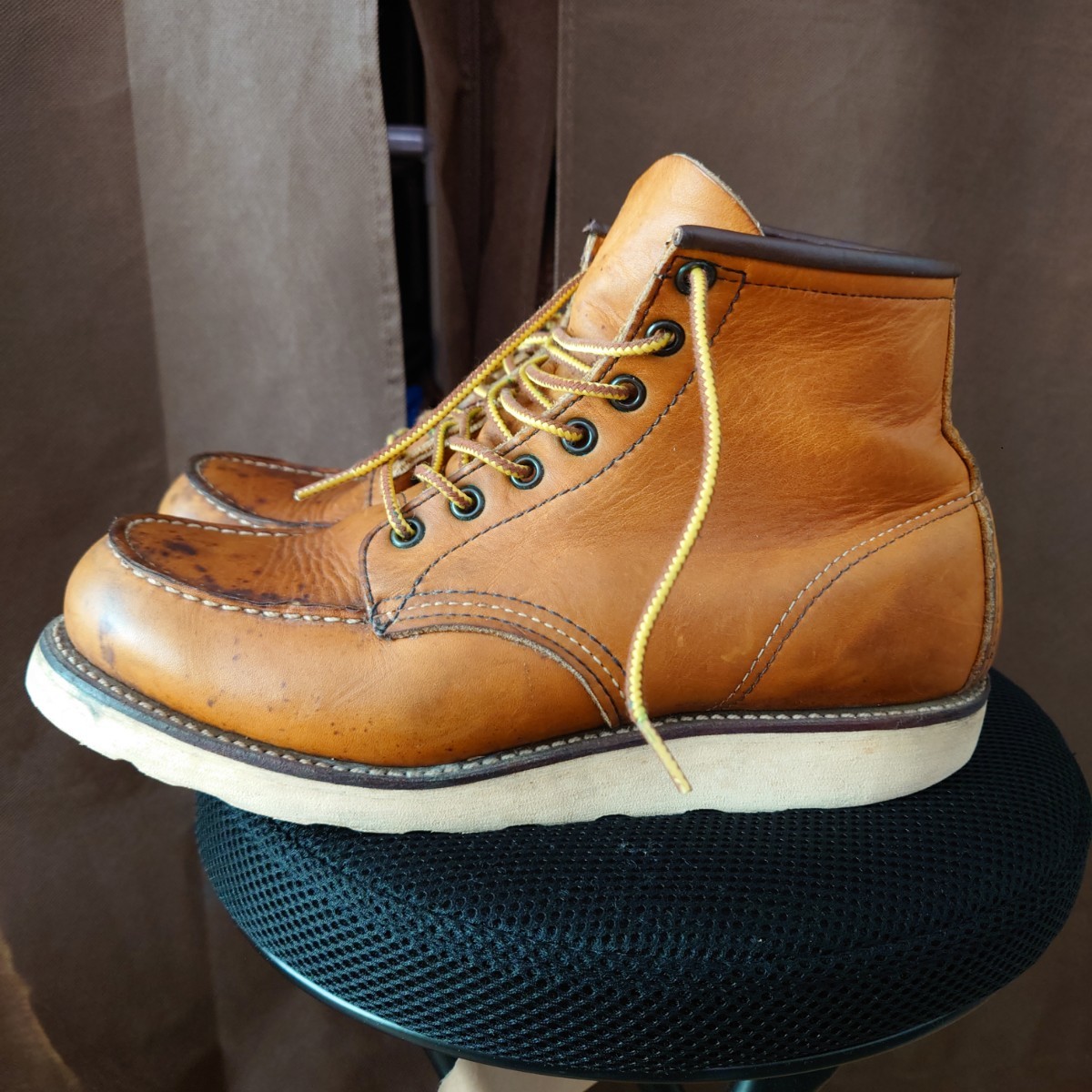 全日本送料無料 レッドウィング REDWING 875 ビンテージ B品 茶色 アイ